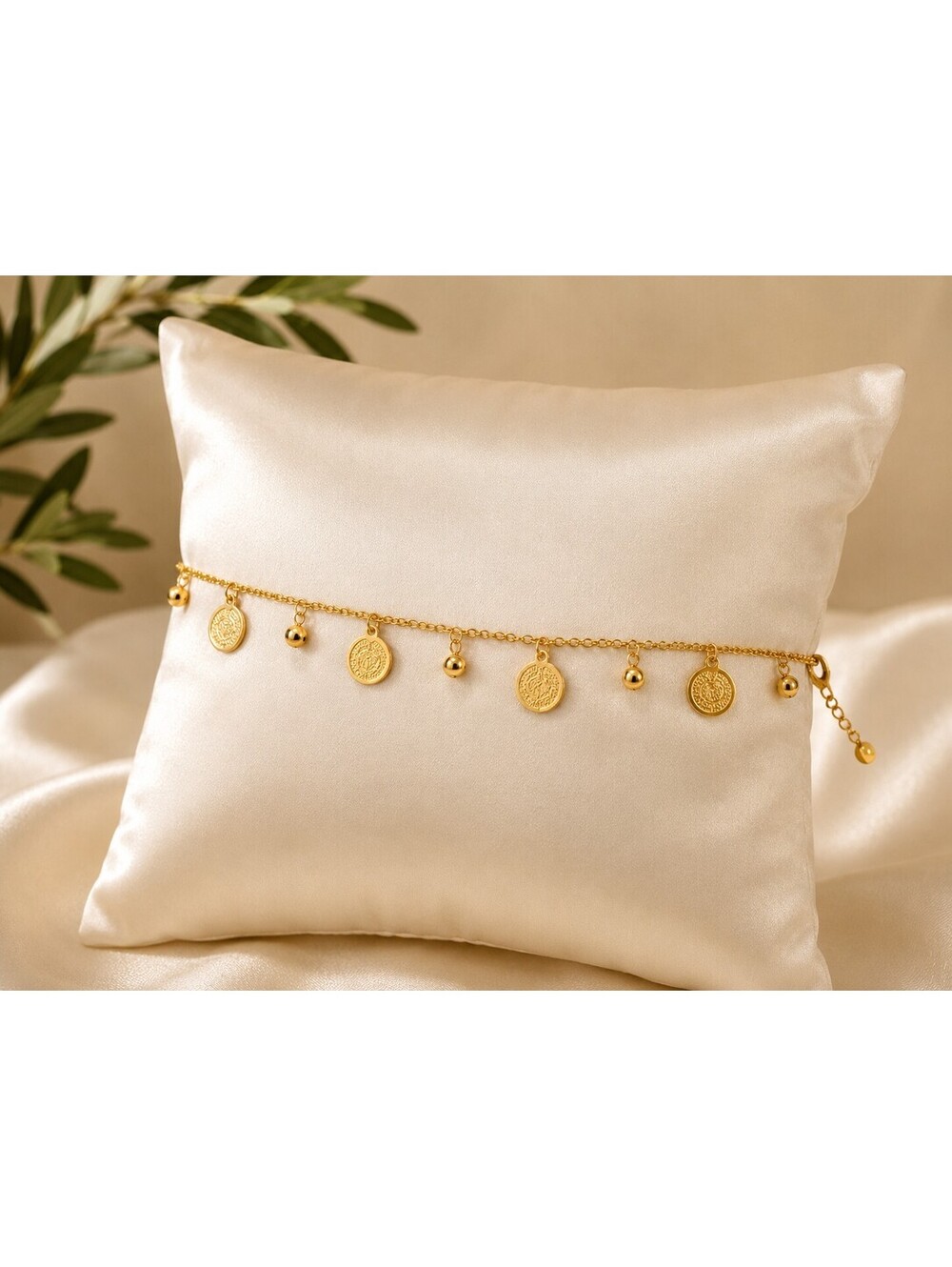 Gold Coin Lira Ankle Bracelet